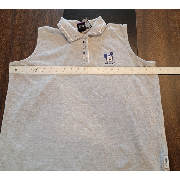 Women's Vintage Disney Mickey Mouse Unlimited Who Me? Tank Top Shirt sz 14/16W - Picture 9 of 10